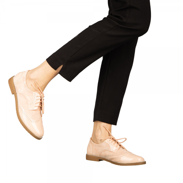 Γυναικεία casual παπούτσια  από οικολογικό δέρμα ροζ Bergo, 5 - Kalapod.gr